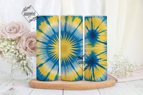 Vibrant Tie Dye Sunburst Tumbler Wrap Sublimation sassyprint 