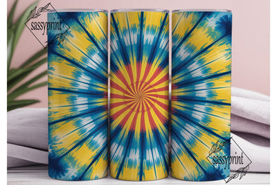 Vibrant Tie Dye Sunburst Tumbler Wrap Sublimation sassyprint 