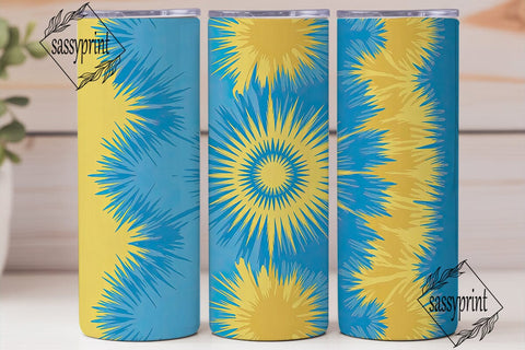 Vibrant Tie Dye Sunburst Tumbler Wrap Sublimation sassyprint 