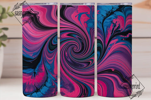 Vibrant Tie Dye Swirl 20oz Tumbler Wrap Sublimation sassyprint 