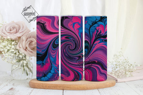 Vibrant Tie Dye Swirl 20oz Tumbler Wrap Sublimation sassyprint 