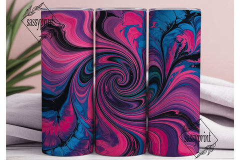 Vibrant Tie Dye Swirl 20oz Tumbler Wrap Sublimation sassyprint 