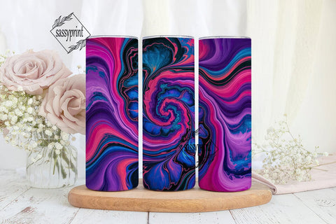Vibrant Tie Dye Swirl 20oz Tumbler Wrap Sublimation sassyprint 