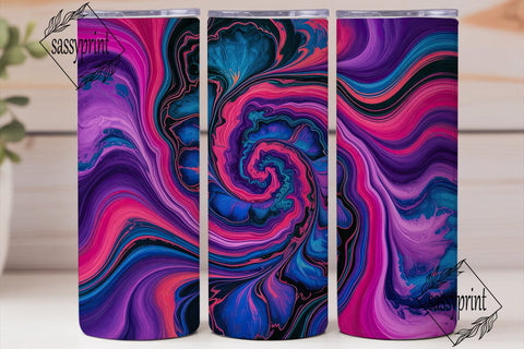 Vibrant Tie Dye Swirl 20oz Tumbler Wrap Sublimation sassyprint 