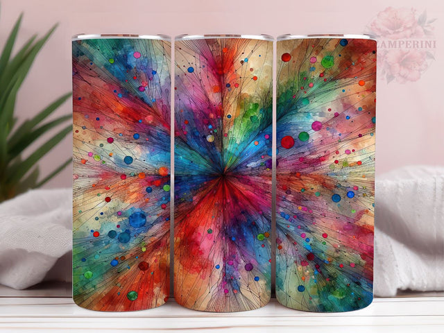 Vibrant Tie Dye Watercolor 20oz Tumbler Wrap PNG, Tie Dye Tumbler Png, Straight & Tapered Tumbler Wrap, Instant Digital Download Sublimation Li Zamperini 