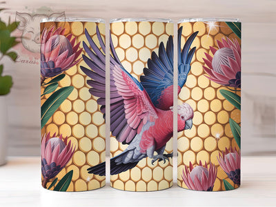 Vibrant & Tropical Rainbow Lorikeet Tumbler, Colorful Parrot Design, Aussie Bird Sublimation, Native Parrot Wrap, Vibrant Wildlife Tumbler, 20oz Bird Lover Gift, Tropical Bird Tumbler Sublimation Lara' s Designs 