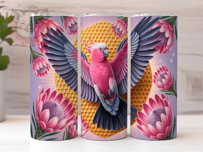 Vibrant & Tropical Rainbow Lorikeet Tumbler, Colorful Parrot Design, Aussie Bird Sublimation, Native Parrot Wrap, Vibrant Wildlife Tumbler, 20oz Bird Lover Gift, Tropical Bird Tumbler Sublimation Lara' s Designs 