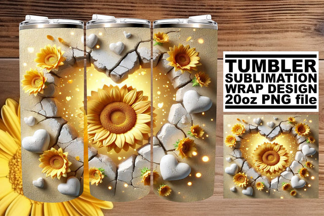 Vibrant tumbler wrap, perfect for custom drinkware! , 3D Heart Sublimation afrosvg 