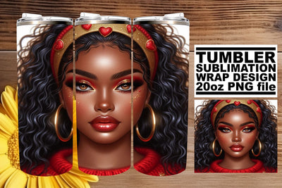 Vibrant tumbler wrap, perfect for enhancing your designs! , Love Girl Sublimation afrosvg 