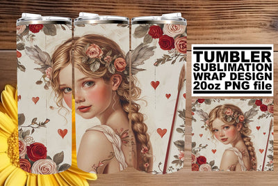 Vibrant Valentine's Day Design for 20oz Tumbler Sublimation Sublimation afrosvg 