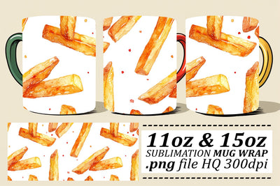 Vibrant Watercolor Food Delights Wrap Sublimation afrosvg 