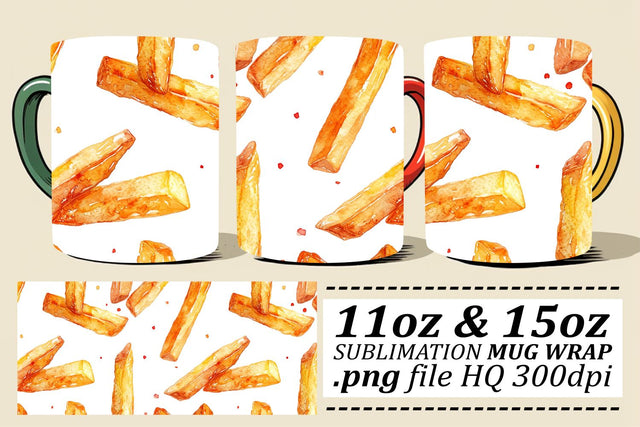 Vibrant Watercolor Food Delights Wrap Sublimation afrosvg 