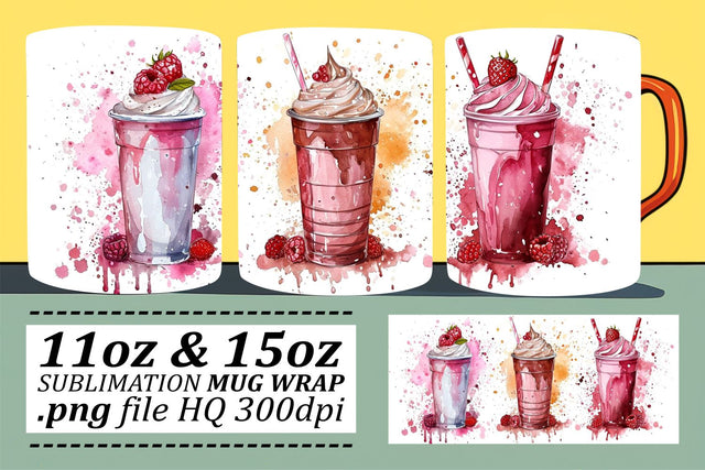 Vibrant Watercolor Food Delights Wrap Sublimation afrosvg 