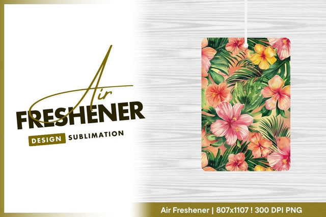 Vibrant watercolor hibiscus flowers and palm leaves Sublimation Regulrcrative 