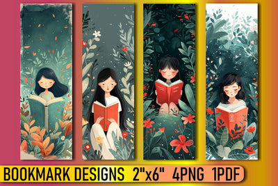 Vibrant Watercolor Kids Bookmark Collection Sublimation afrosvg 