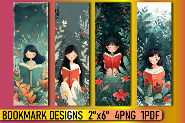 Vibrant Watercolor Kids Bookmark Collection Sublimation afrosvg 