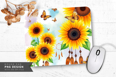Vibrant Watercolor Scene Mousepad Sublimation Regulrcrative 