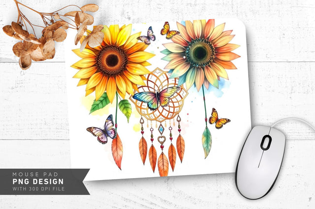 Vibrant Watercolor Scene Mousepad Sublimation Regulrcrative 