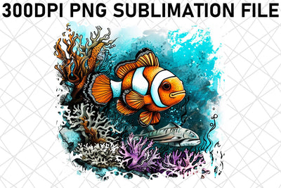 Vibrant Watercolor Sea Creatures PNG Clipart Set: Enhance Your Projects Sublimation afrosvg 