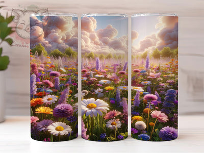 Vibrant Wildflower Meadow Tumbler, Vibrant Floral Tumbler, Spring Flower Wrap, Colorful Meadow Wrap, Bright Wildflower Wrap, Sublimation Design, Trendy Gift Idea Sublimation Lara' s Designs 