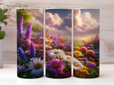 Vibrant Wildflower Meadow Tumbler, Vibrant Floral Tumbler, Spring Flower Wrap, Colorful Meadow Wrap, Bright Wildflower Wrap, Sublimation Design, Trendy Gift Idea Sublimation Lara' s Designs 