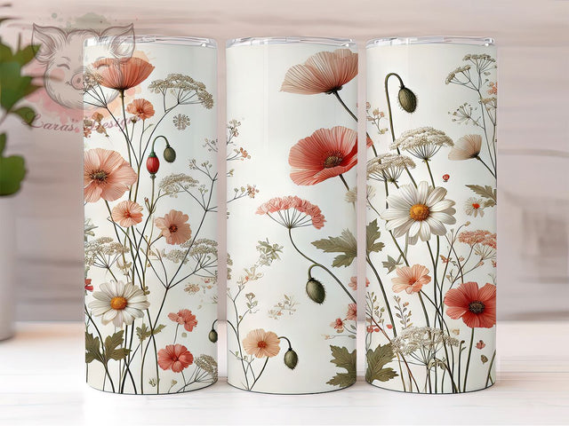 Vibrant Wildflower Seamless 20oz Tumbler, Spring Wildflowers Tumbler, Vibrant Colors, Seamless Wrap, 20oz Sublimation, Floral Drinkware, Nature Lover Gift, Colorful Tumbler Sublimation Lara' s Designs 