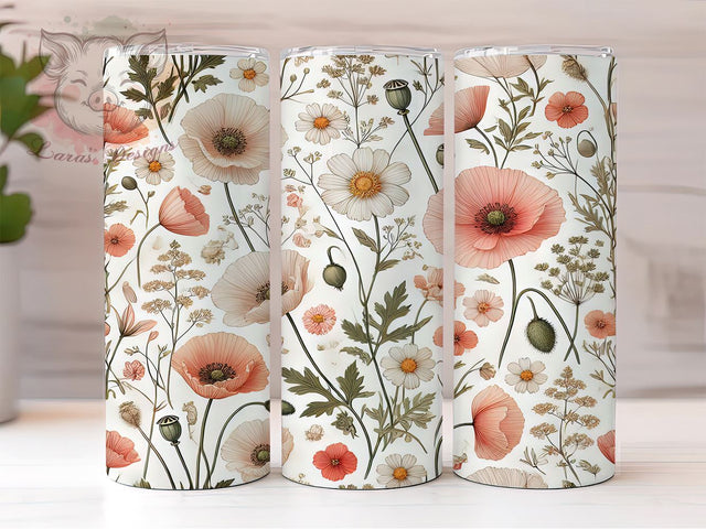 Vibrant Wildflower Seamless 20oz Tumbler, Spring Wildflowers Tumbler, Vibrant Colors, Seamless Wrap, 20oz Sublimation, Floral Drinkware, Nature Lover Gift, Colorful Tumbler Sublimation Lara' s Designs 