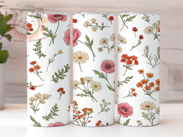 Vibrant Wildflower Seamless 20oz Tumbler, Spring Wildflowers Tumbler, Vibrant Colors, Seamless Wrap, 20oz Sublimation, Floral Drinkware, Nature Lover Gift, Colorful Tumbler Sublimation Lara' s Designs 