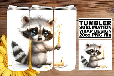 Vibrant Wildlife Celebration: Birthday Tumbler Design Sublimation afrosvg 