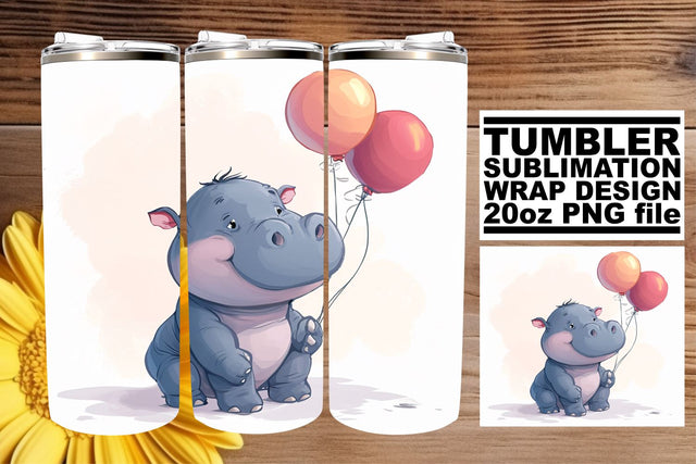 Vibrant Wildlife Wonderland: Birthday Tumbler Wrap Sublimation afrosvg 