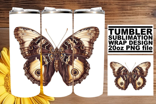 Vibrant Wings 20oz Tumbler Wrap for Spring Sublimation afrosvg 