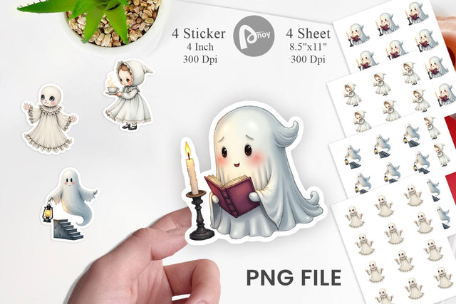 Victorian Dollhouse Ghosts Sticker Sublimation artnoy 