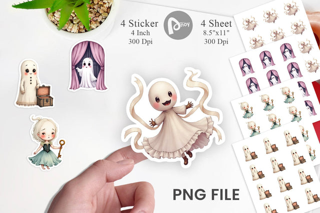 Victorian Dollhouse Ghosts Sticker Sublimation artnoy 