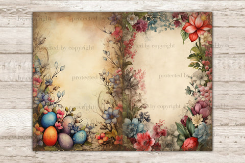 Victorian Easter Ephemera | Vintage Junk Journal Kit SVG GlamArtZhanna 