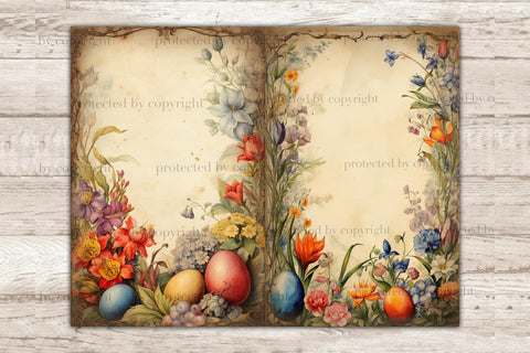 Victorian Easter Ephemera | Vintage Junk Journal Kit SVG GlamArtZhanna 