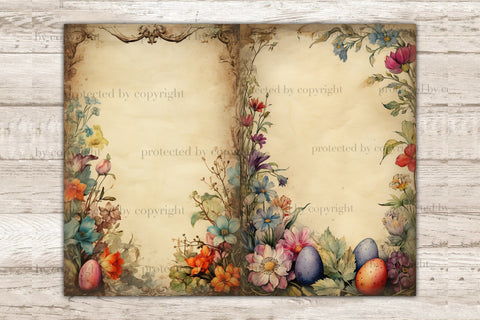Victorian Easter Ephemera | Vintage Junk Journal Kit SVG GlamArtZhanna 