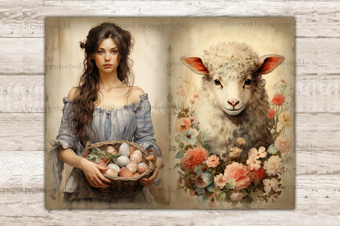 Victorian Easter Junk Journal | Ephemera Pack SVG GlamArtZhanna 