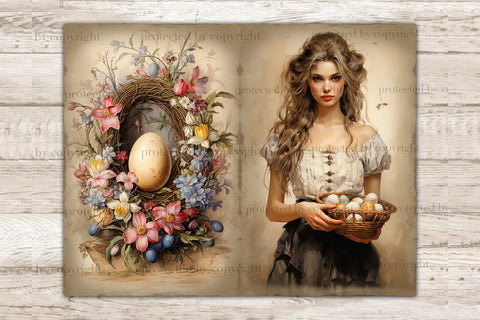 Victorian Easter Junk Journal | Ephemera Pack SVG GlamArtZhanna 