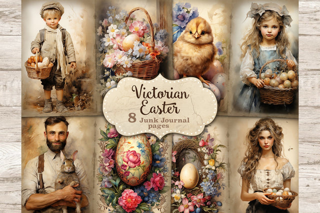 Victorian Easter Junk Journal | Ephemera Pack SVG GlamArtZhanna 