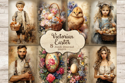 Victorian Easter Junk Journal | Ephemera Pack SVG GlamArtZhanna 