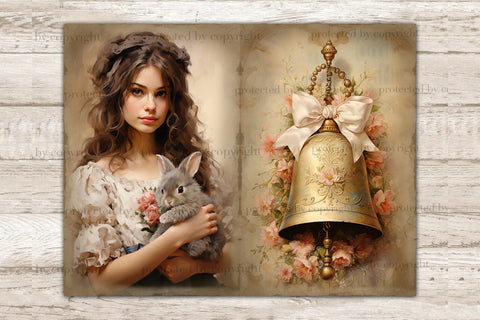 Victorian Easter Junk Journal | Ephemera Pack SVG GlamArtZhanna 