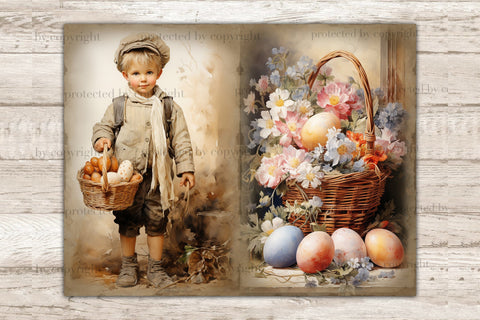 Victorian Easter Junk Journal | Ephemera Pack SVG GlamArtZhanna 
