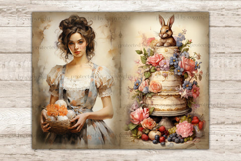 Victorian Easter Junk Journal | Ephemera Pack SVG GlamArtZhanna 