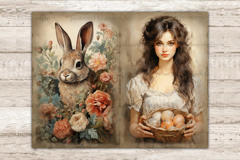 Victorian Easter Junk Journal | Ephemera Pack SVG GlamArtZhanna 