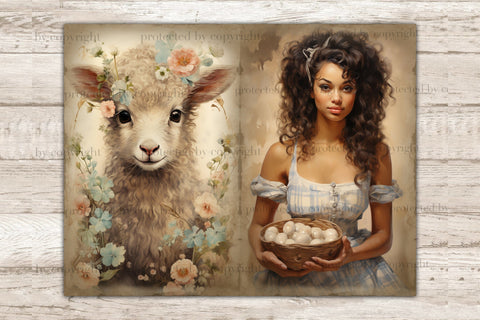 Victorian Easter Junk Journal Kit | Spring Printable Set SVG GlamArtZhanna 