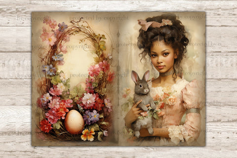 Victorian Easter Junk Journal Kit | Spring Printable Set SVG GlamArtZhanna 