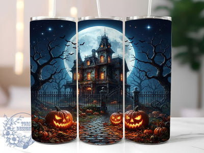 Victorian Haunted Moon 20oz Tumbler, Victorian Haunted Moon, Haunted Moon, Victorian Moon, Victorian Tumbler, Haunted Tumbler, Moon Tumbler, Tumbler Wrap Sublimation ToriDesigns 