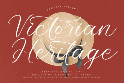 Victorian Heritage - Beautiful Script Font Font Letterena Studios 
