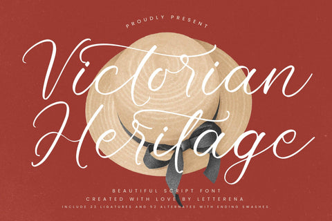 Victorian Heritage - Beautiful Script Font Font Letterena Studios 