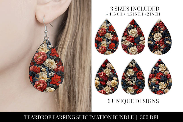 Victorian Opulence Tear Drop Earring Sublimation Bundle Sublimation BijouBay 